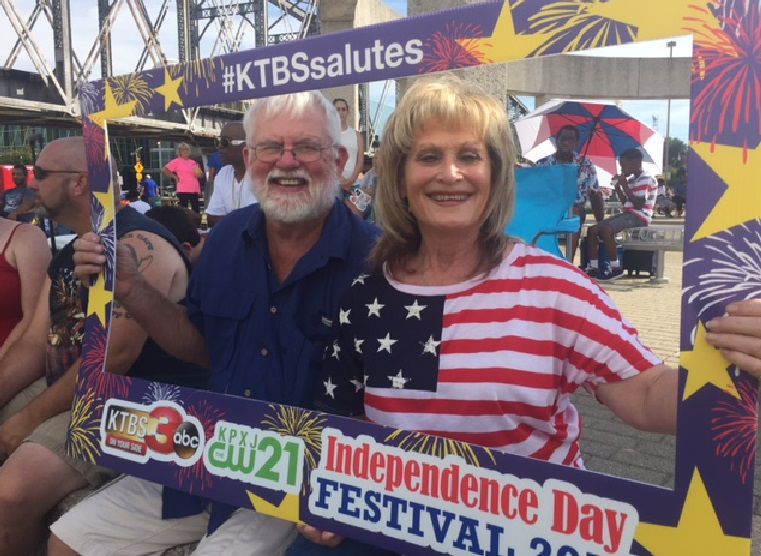 patriotic couple